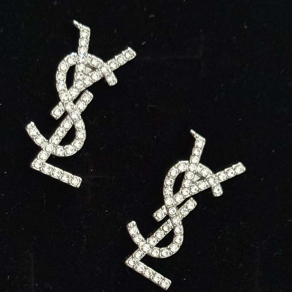 Elegant Silver Crystal Earrings